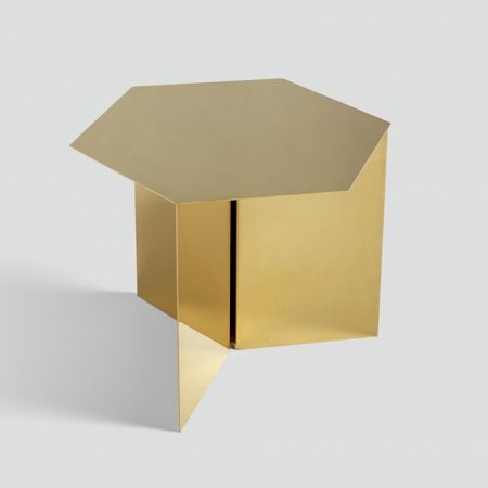 SLIT TABLE - Hexagon - Brass