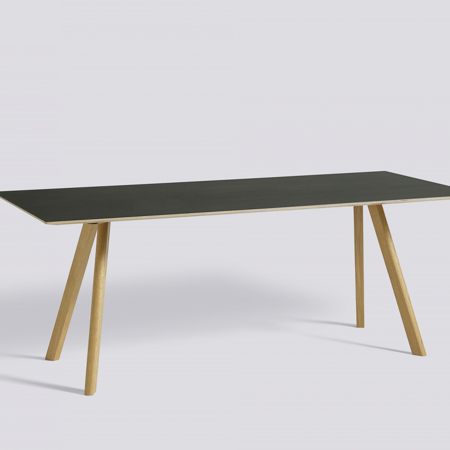 COPENHAGUE - CPH 30 200cm - Black linoleum - Soaped Solid Oak