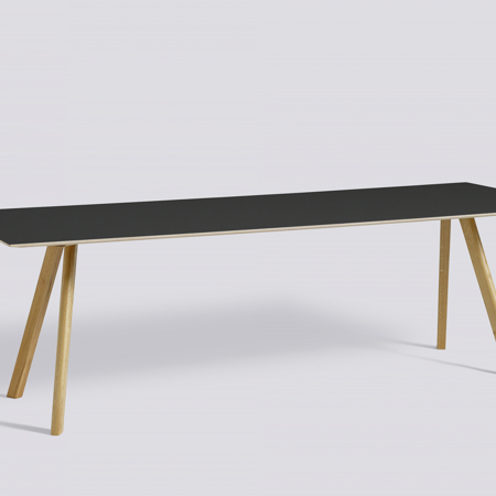 COPENHAGUE - CPH 30 250cm - Black linoleum - Soaped Solid Oak