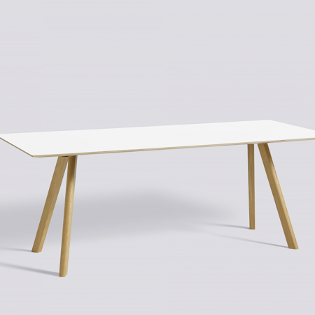 COPENHAGUE - CPH 30 200cm - White laminate - Soaped Solid Oak