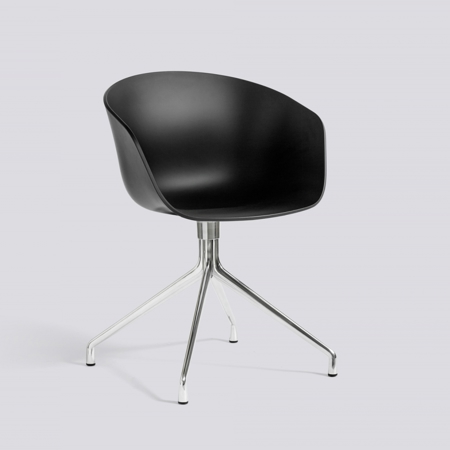 ABOUT A CHAIR - AAC 20 - Black seat - Polished frame