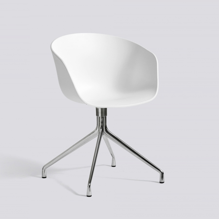 ABOUT A CHAIR - AAC 20 - White seat - Polished frame