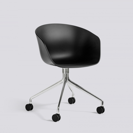 ABOUT A CHAIR - AAC 24 Black seat - Polished frame
