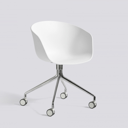 ABOUT A CHAIR - AAC 24 White seat - Polished frame