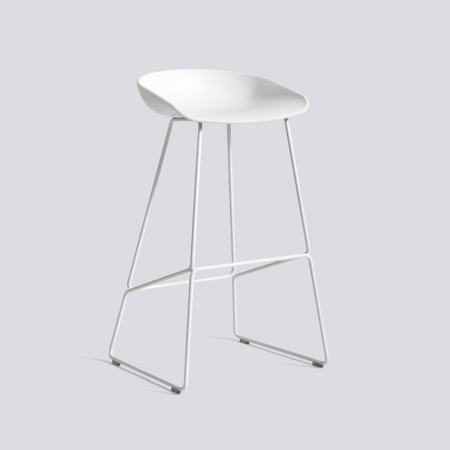 ABOUT A STOOL - AAS 38 - 65 cm - White seat - White frame
