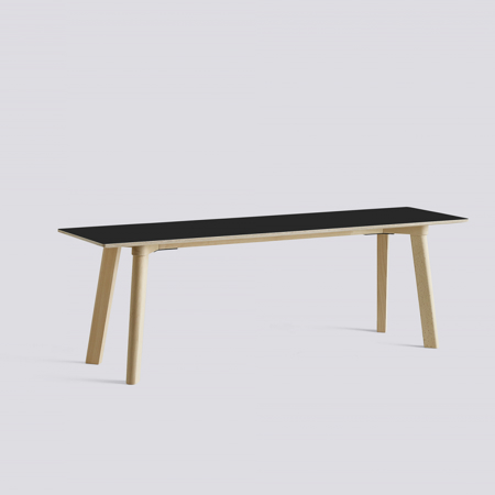 COPENHAGUE DEUX - 215 - 200 x 35 x 45 cm - Ink Black - Water-based Lacquered Oak