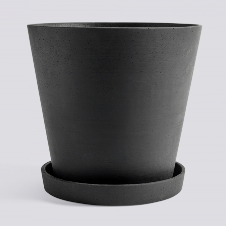 FLOWERPOT WITH SAUCER - XXXL - Black