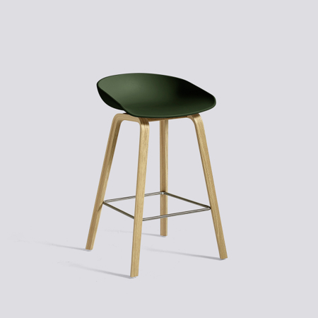 ABOUT A STOOL - AAS 32 - 65 cm - Green - Soap Treated Oak