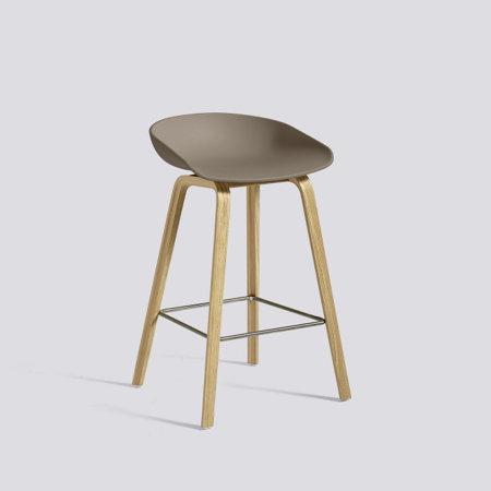 ABOUT A STOOL - AAS 32 - 75 cm - Khaki - Soap Treated Oak