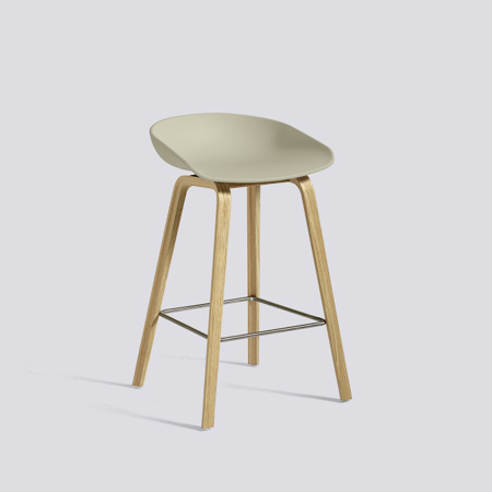 ABOUT A STOOL - AAS 32 - 65 cm - Pastel Green - Soap Treated Oak