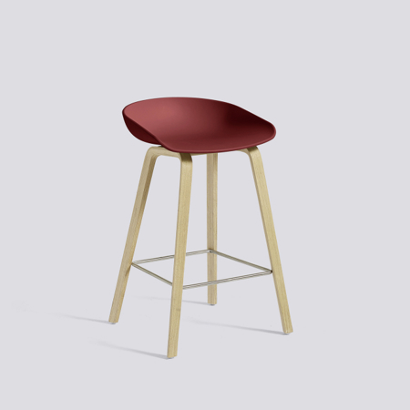 ABOUT A STOOL - AAS 32 - 75 cm - Brick - Soap Treated Oak