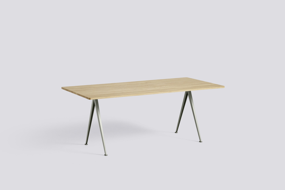 PYRAMID TABLE - 02 - 190x85 - Water-based Lacquered Oak - Grey