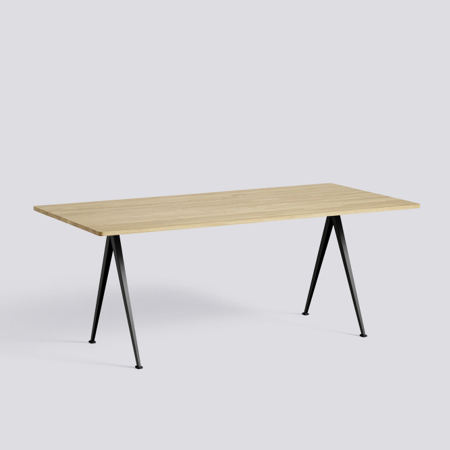 PYRAMID TABLE - 02 - 190x85 - Water-based Lacquered Oak - Black