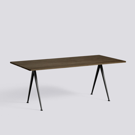 PYRAMID TABLE - 02 - 190x85 - Smoked Oak - Black