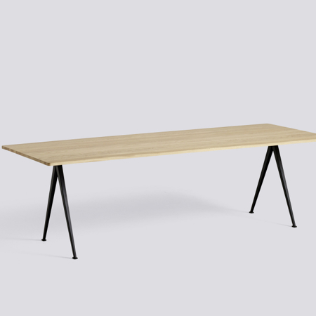 PYRAMID TABLE - 02 - 250x85 - Water-based Lacquered Oak - Black