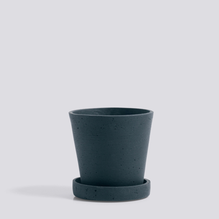 FLOWERPOT WITH SAUCER - Small - Blue