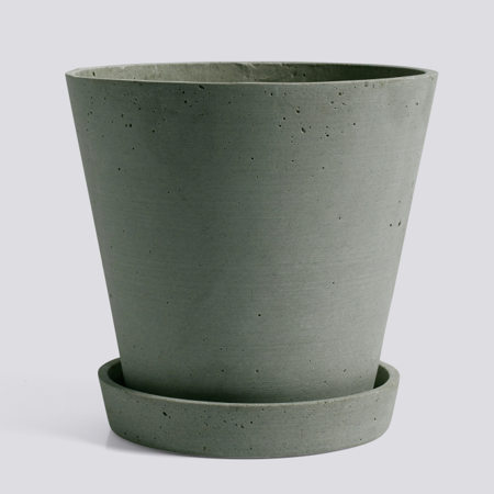 FLOWERPOT WITH SAUCER - XL - Green