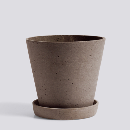 FLOWERPOT WITH SAUCER - Large - Terracotta
