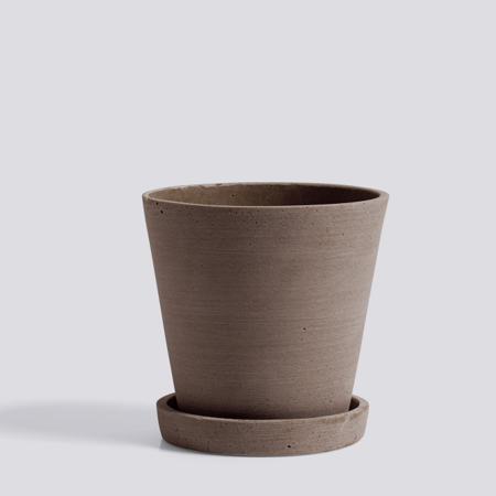 FLOWERPOT WITH SAUCER - Medium - Terracotta