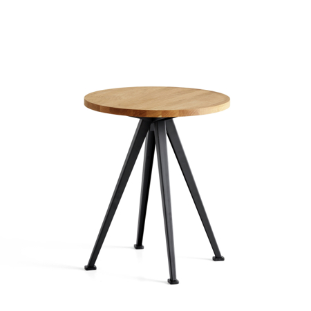 PYRAMID COFFEE TABLE 51 - Ø45,5 cm - Oiled Oak - Black