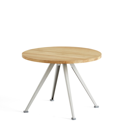 PYRAMID COFFEE TABLE 51 - Ø60 cm - Oiled Oak - Grey