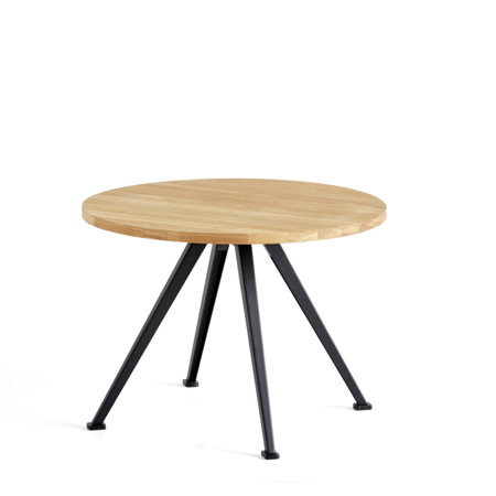 PYRAMID COFFEE TABLE 51 - Ø60 cm - Oiled Oak - Black